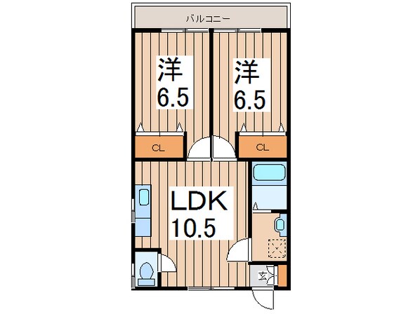 駒ケ嶺駅 徒歩32分 2階の物件間取画像